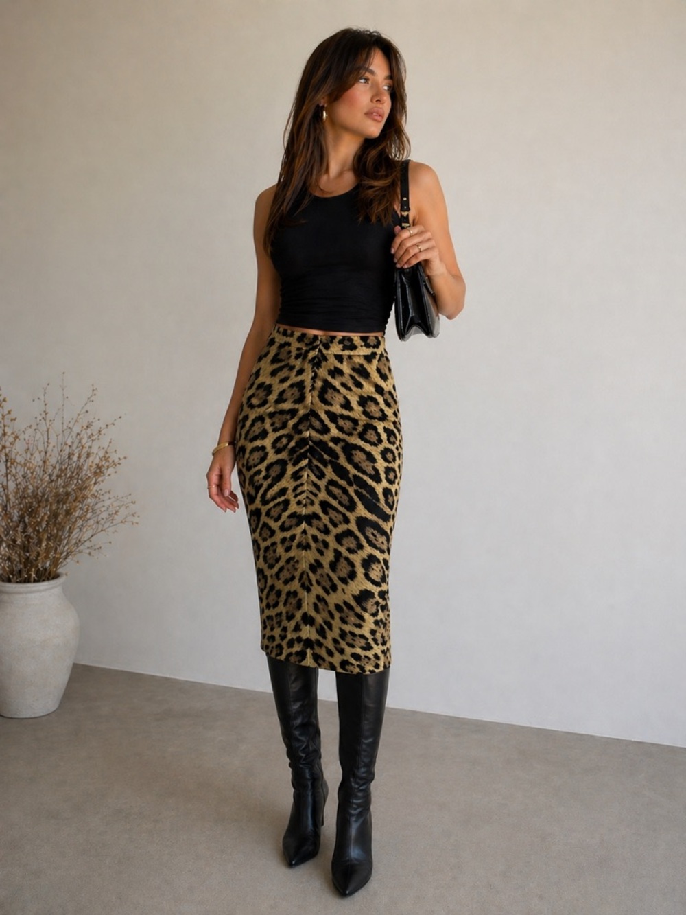 Roberto Cavalli vintage Jaguar-Print Pencil Skirt